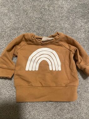 Kids Tan Rainbow Pullover Sweatshirt